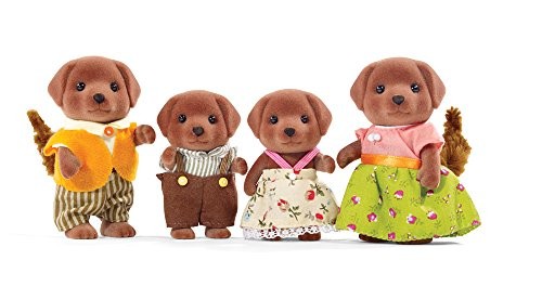 Calico Critters Chocolate Labrador Family Doll