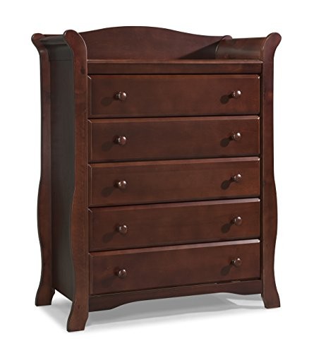 Stork Craft Avalon 5 Drawer Universal Dresser, Che