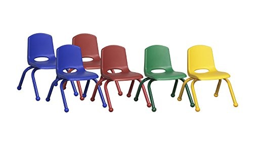 ECR4Kids School Stack Chair with Matching Powder C