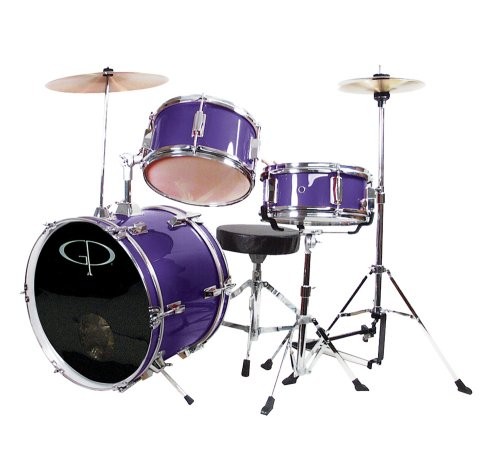 GP Percussion GP50MPR Complete Junior Drum Set (Pu