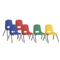 ECR4Kids School Stack Chair with Chrome Legs/ Nylo