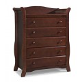 Stork Craft Avalon 5 Drawer Universal Dresser, Che