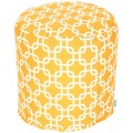 Majestic Home Goods Links Pouf, Small, Yellow