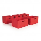 Guidecraft Red Storage Bins - Set of 5 G89001